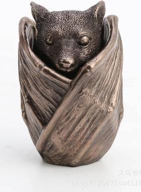 蝙蝠饰品收纳盒万圣节哥特式装饰品家居装饰蝙蝠首饰盒工艺品