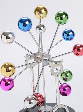 彩球摩天轮永动仪情人节摇摆器天体模型家居装饰磁性摆件