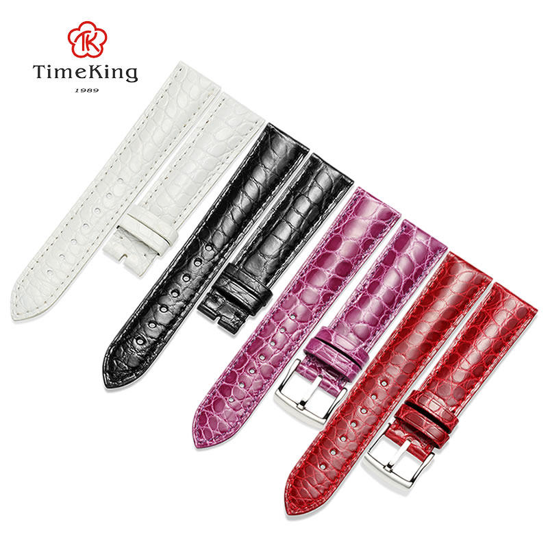 欧米茄萧邦伯爵美洲鳄鱼皮圆纹表带 timeking配件