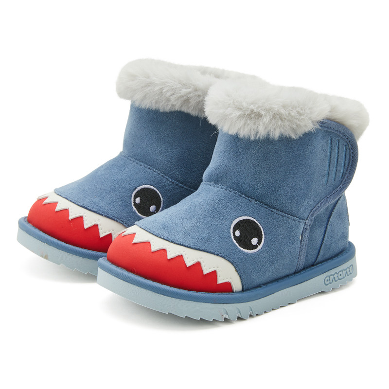 卡特兔雪地靴儿童棉鞋女宝宝卡通靴子冬款防滑男女童加绒动物鞋子,淘宝优惠券,粉丝福利购,淘宝优惠卷