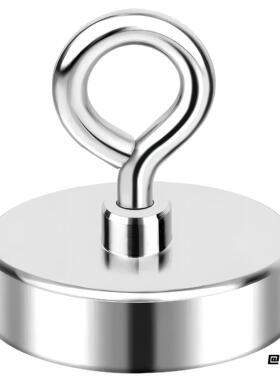 闭口磁吸挂扣吊环强磁羊眼强力磁铁钓鱼磁性挂钩磁铁闭口承重绳索