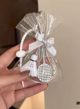 羽毛球挂件挂饰钥匙扣简约汽车后视镜仿真闺蜜高颜值运动风可爱