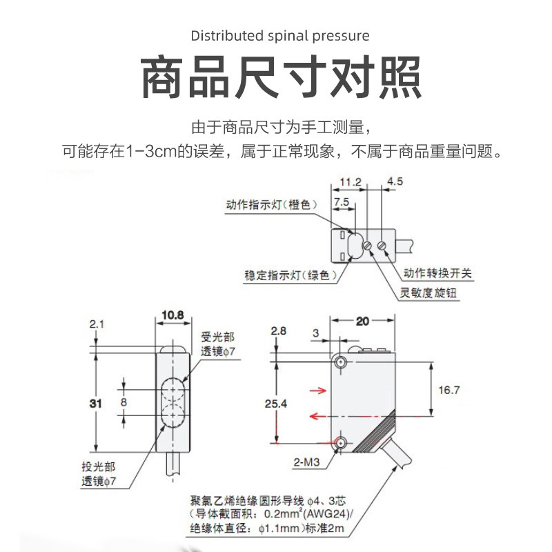 红外感应开关传感器E3Z-D61 D62 D81 D82 R61 T61漫反射光电开关 - 图2