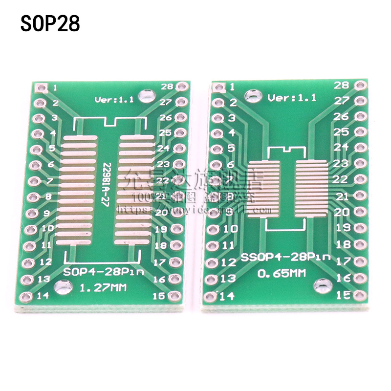 转接板 SOP28 SSOP28 TSSOP28贴片转直插DIP 0.65/1.27mm(10片)-图0