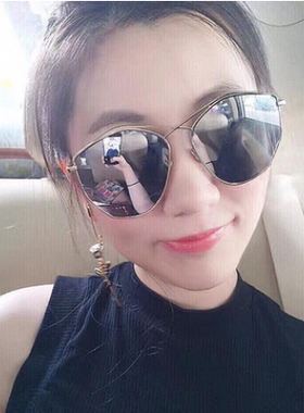防紫外线女多边欧美防紫外线墨镜