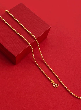 细项链锁骨链素链无吊坠镀金颈链男女镀黄金色越南沙金个性时尚