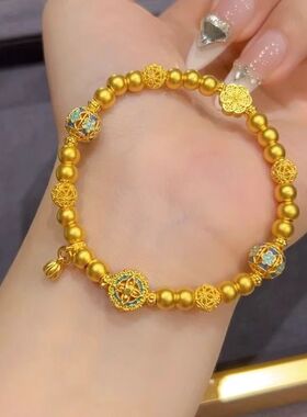 久不掉色沙金手链女2025新款福满莲华精致高档手串生日沙金不掉色