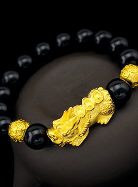 貔貅手链男情侣款一对女款皮丘手串佛珠不掉色越南沙金2025年新款