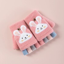 Childrens gloves winter girl boy winter boy baby 2 baby toddler half finger five fingers 3 year olds warm