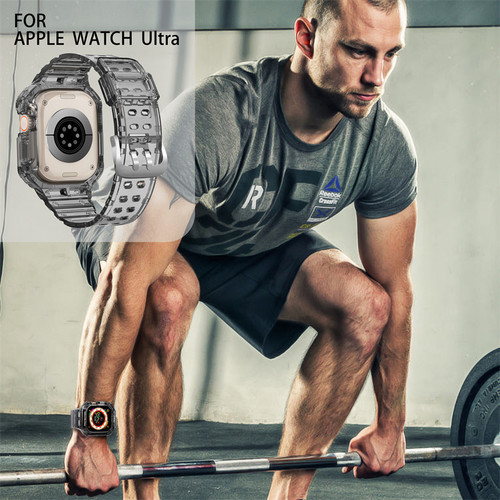 适用Apple Watch Ultra表带一体冰川个性液态8表壳49MM硅胶苹果iwatch手表保护壳全包运动腕带潮牌男女高级感 - 图1
