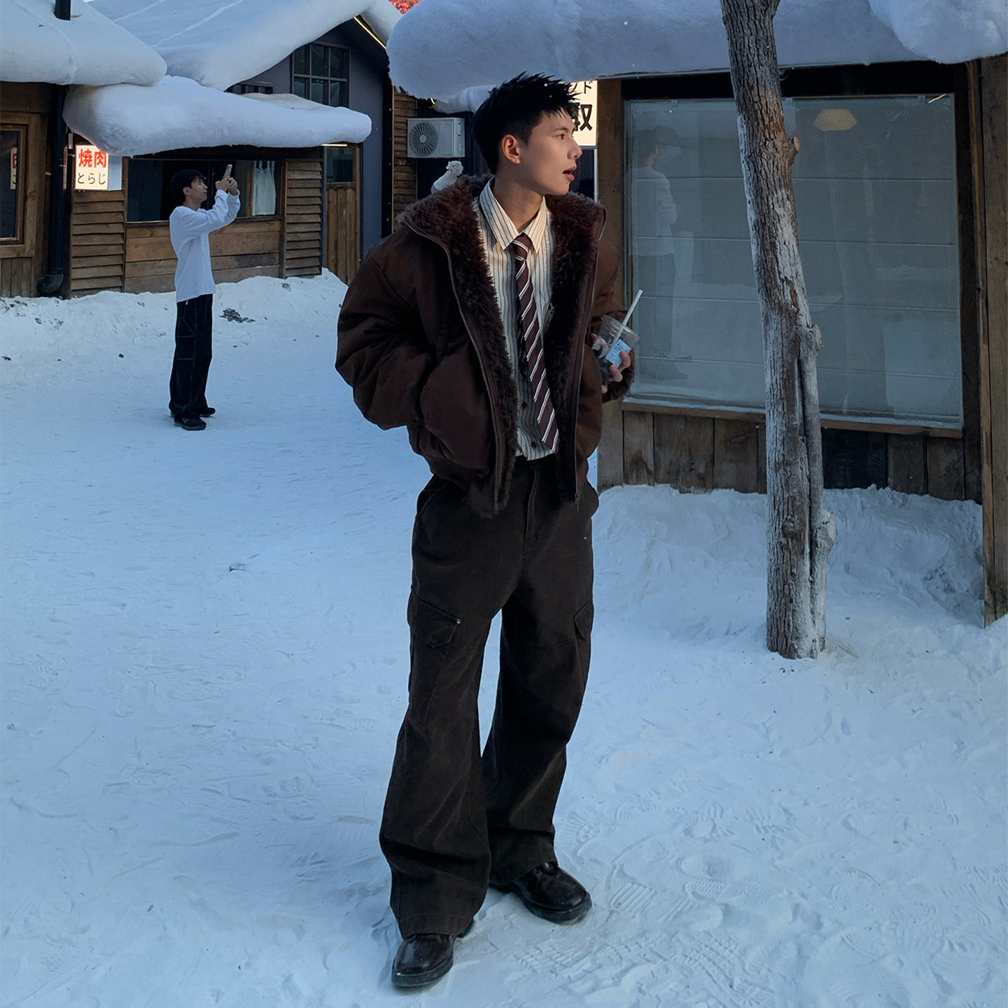 Holocene美式潮牌毛领派克服棉衣外套座山雕夹克加厚冬季保暖棉服,淘宝优惠券,粉丝福利购,淘宝优惠卷