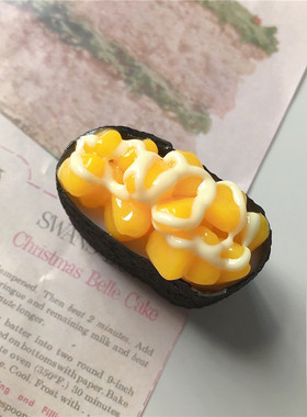 三文鱼大虾寿司立体料理冰箱贴