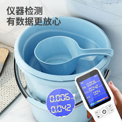 塑料桶水桶手提家用洗衣桶加厚宿舍洗澡桶带盖圆形桶大容量储水桶 - 图2