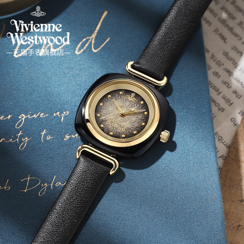 viviennewestwood薇薇安手表女方形品牌正品英国小众皮带腕表