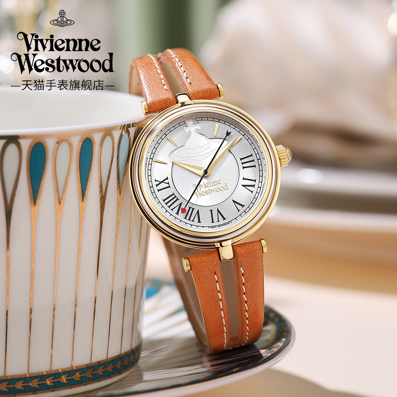 viviennewestwood薇薇安女表镂空表带西太后手表女款轻奢小众皮带
