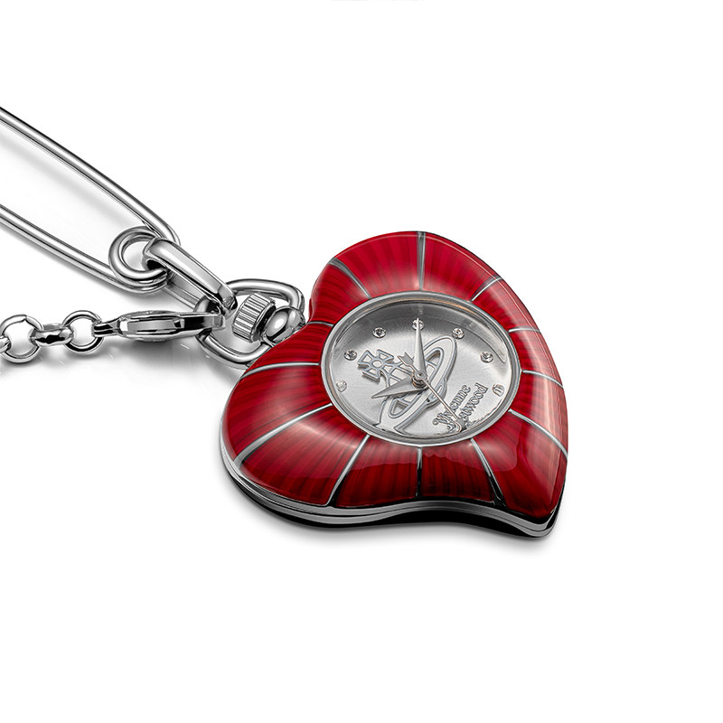 西太后红色手表项链爱心吊坠女表轻奢小众高级感女生礼物欧美腕表 - 图2