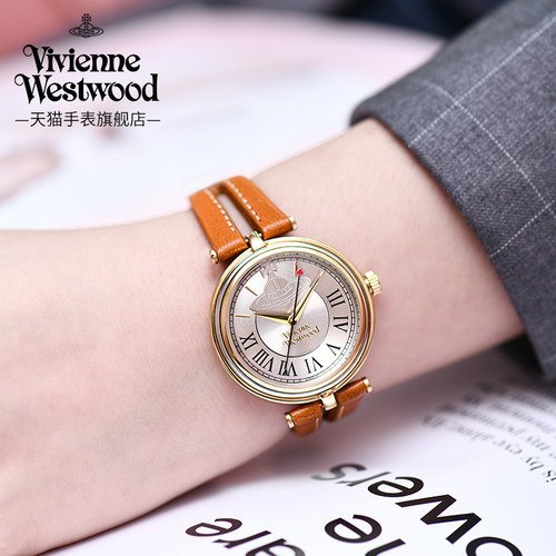 viviennewestwood薇薇安女表镂空表带西太后手表女款轻奢小众皮带 - 图3