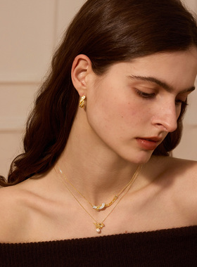 ARSIS法式复古珠光飘带项链