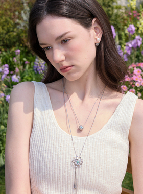 ARSIS繁花绣球花朵吊坠锁骨链