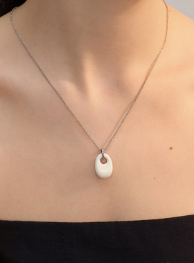 新款流光云雾项链珐琅毛衣链