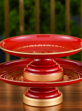 纯铜全通合金合金贡供果盘供佛