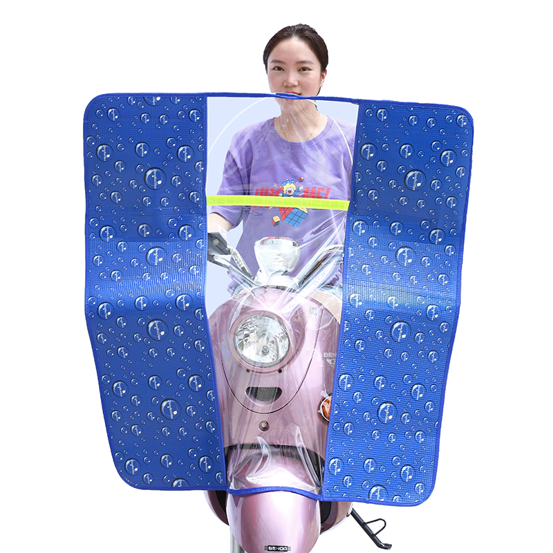 冬季电动车防晒罩电摩透明挡雨板摩托车挡风雨衣遮阳伞挡雨披雨帘 - 图3