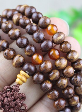 极速厂家直销菩提子手串小木鱼果菩提B原籽108颗佛珠手链7mm男女