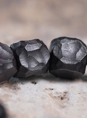 极速复古民d族风黑檀木混搭鹰眼石珠子手串男手工陨石肌理手链做