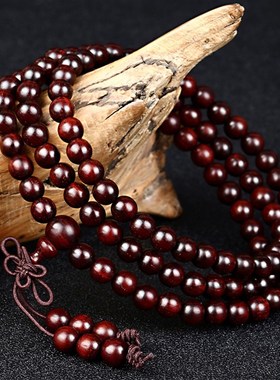 极速包邮小d叶紫檀高密印度老料108颗情侣手链手串男女款佛珠天然