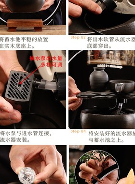 极速流水b家居生财招财迷你创意小型摆件办公室桌面循环水结婚乔