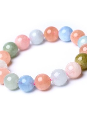 极速包邮 摩g根石手链女 天然摩根石手串冰透糖果色送闺蜜女生生