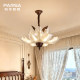 Pasha bedroom chandelier Song's aesthetic Zen bedroom chandelier new medieval retro wabi-sabi style restaurant lamps