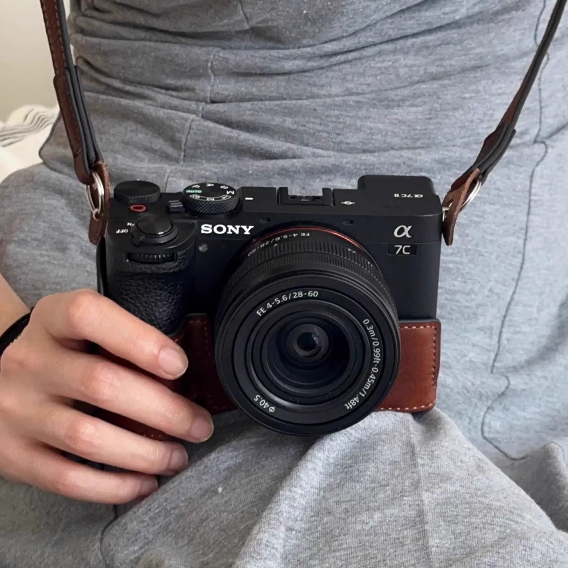 Sony, protective case, camera, equipment bag, C2, genuine leather, 7m, R5 model, second generation
