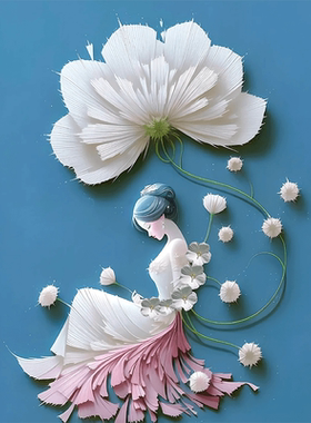 【美好生活】鱼尾裙卧室玄关壁画奶油软糯风卧室少女墙贴画装饰画
