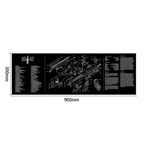 Firearm Mouse mat AR15 AK47 Glock decomposition picture game Mouse mat handsome office supplies customizable