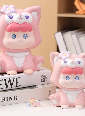 2026露露兔存钱罐可爱创意搪胶耐摔可存可取储蓄罐儿童玩具节日礼