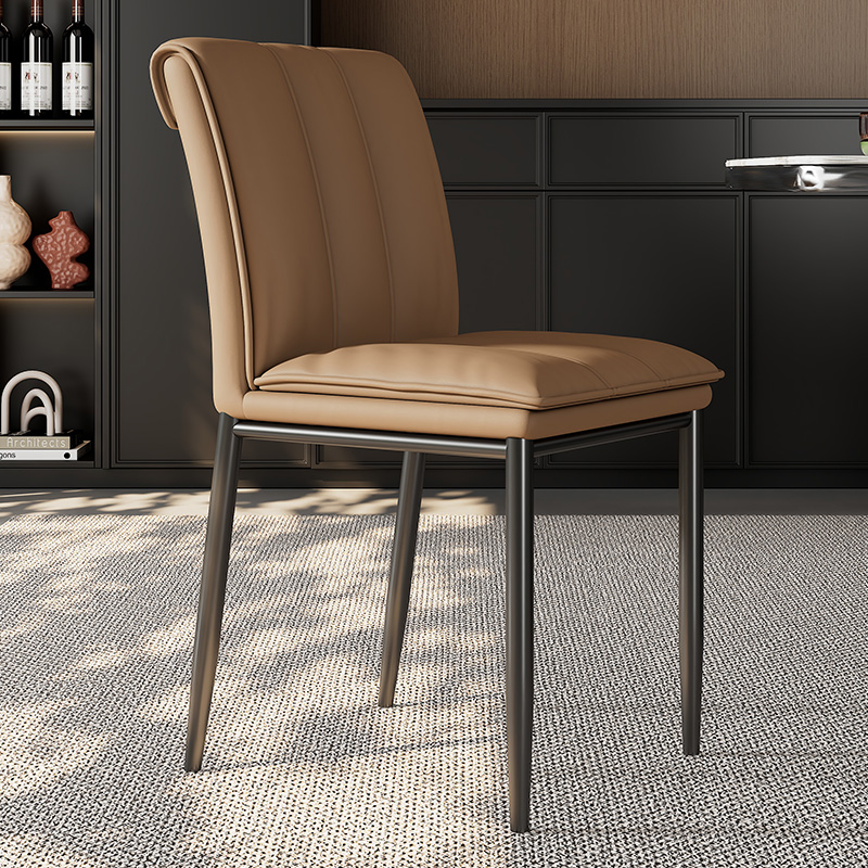 意式轻奢餐椅家用现代简约极简高级感北欧酒店书桌椅餐桌靠背椅子 - 图1