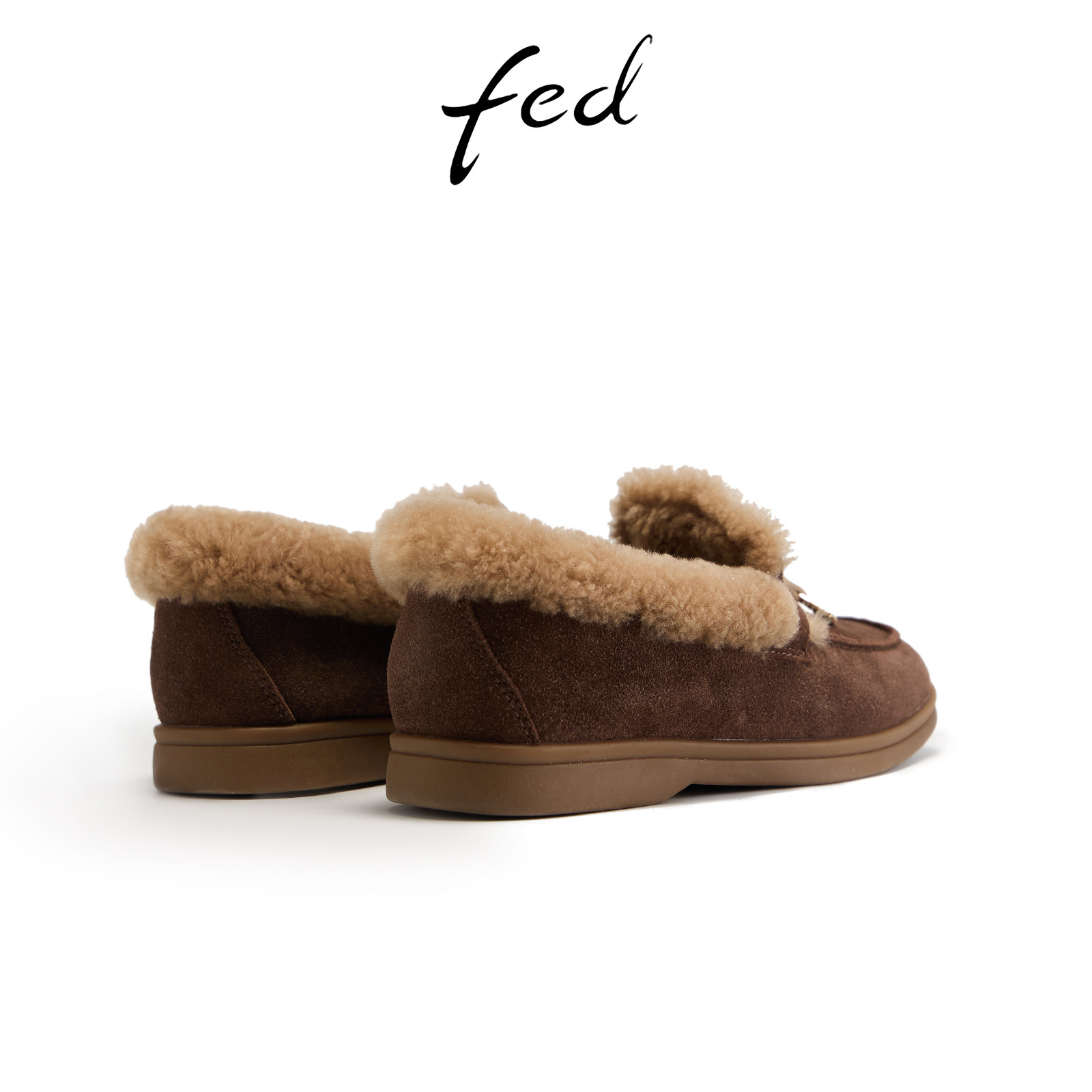 fed加绒乐福鞋冬季新款女鞋复古单鞋防寒舒适通勤鞋女S1217-ZC756,淘宝优惠券,粉丝福利购,淘宝优惠卷