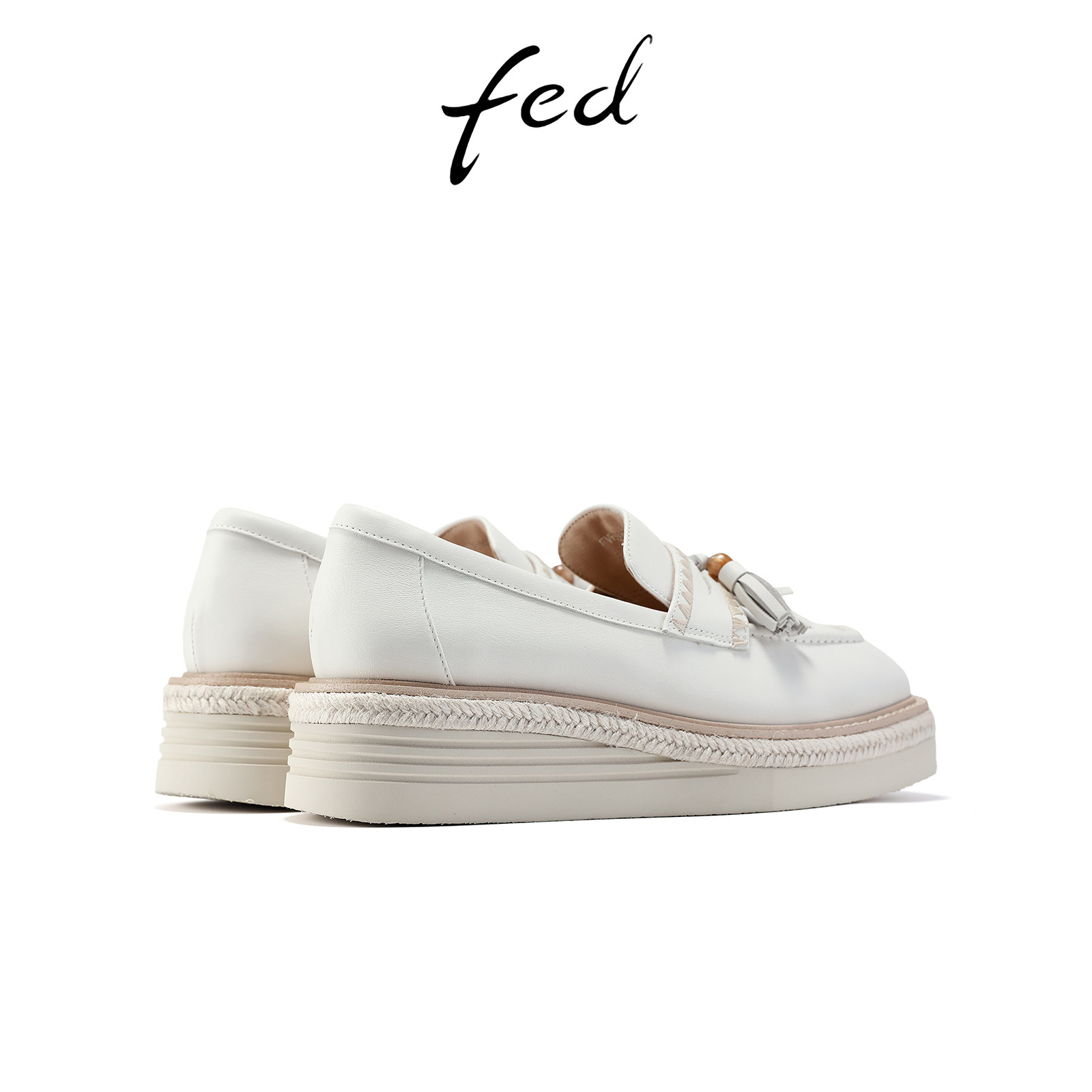 fed真皮乐福鞋秋季新款女鞋一脚蹬渔夫鞋深口单鞋女S0919-YAB037,淘宝优惠券,粉丝福利购,淘宝优惠卷