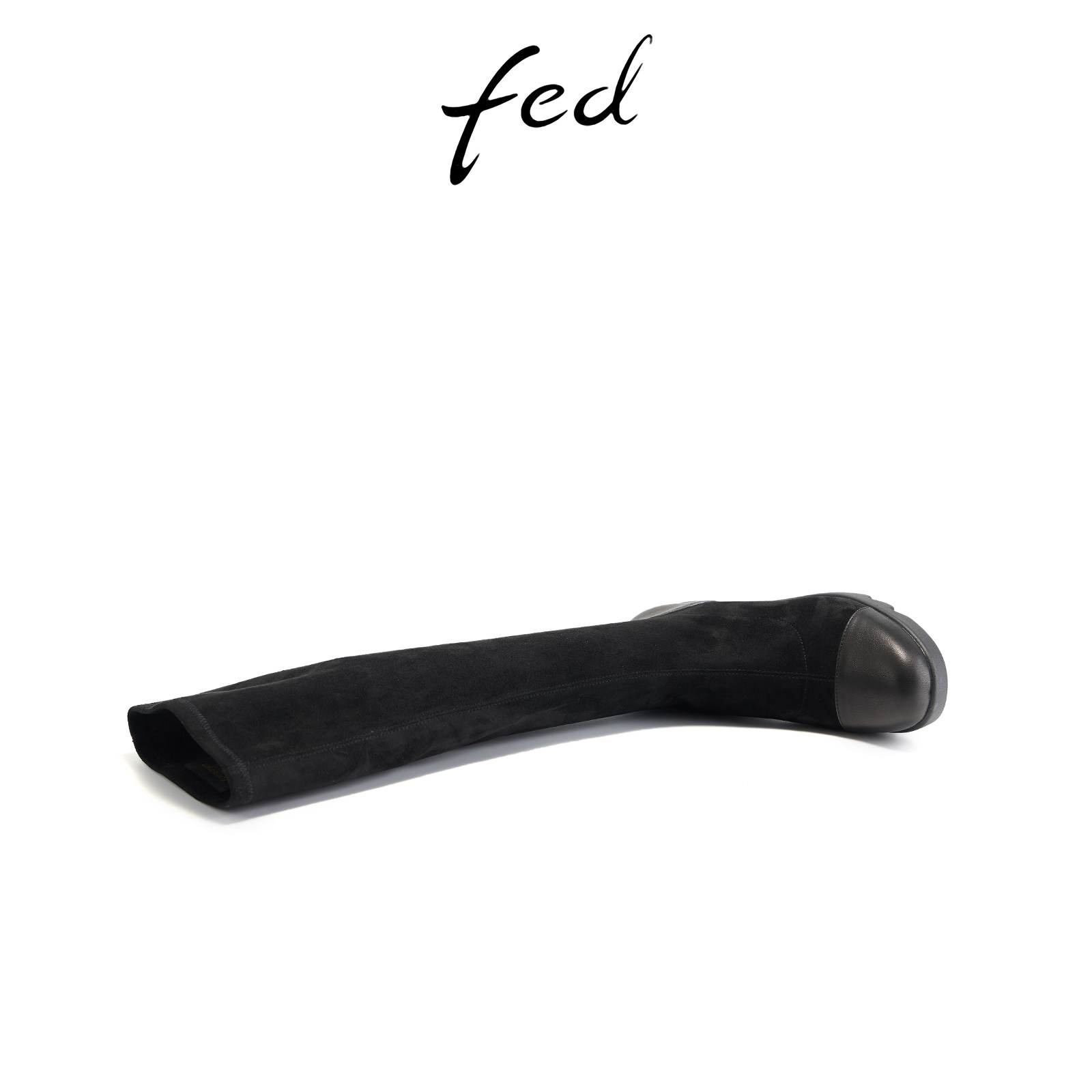 fed厚底长靴女冬季新款女靴高筒弹力靴拼接时装靴女款S1201-YA010,淘宝优惠券,粉丝福利购,淘宝优惠卷