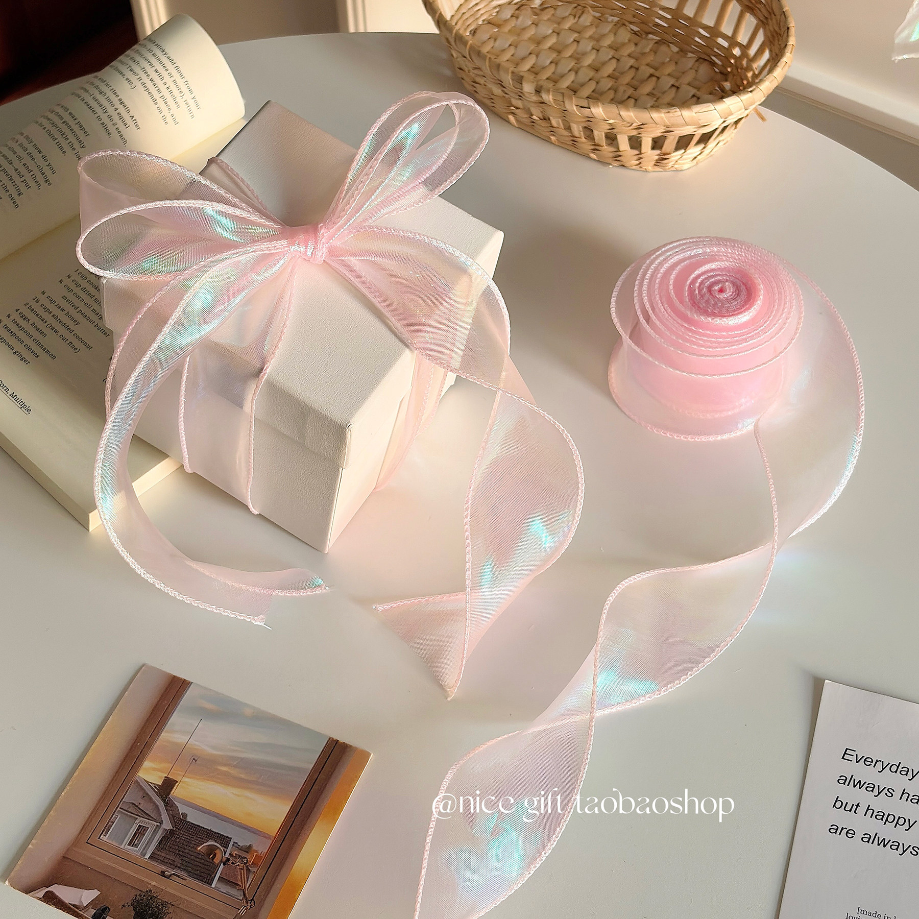 ins风炫彩鱼尾纱丝带闪烁礼物包装绑带烘焙蛋糕装饰飘带diy蝴蝶结,淘宝优惠券,粉丝福利购,淘宝优惠卷
