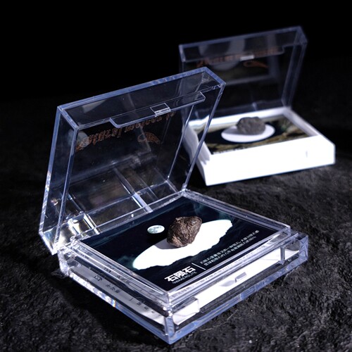 天然火流星星铁陨石陨石橄榄陨石猫矿物天文科普教学标本礼盒收藏 - 图0