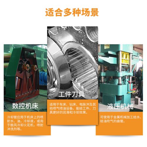NHKING万向金属软管冷却管抽油管快速外螺纹接头车床数控喷油管 - 图1