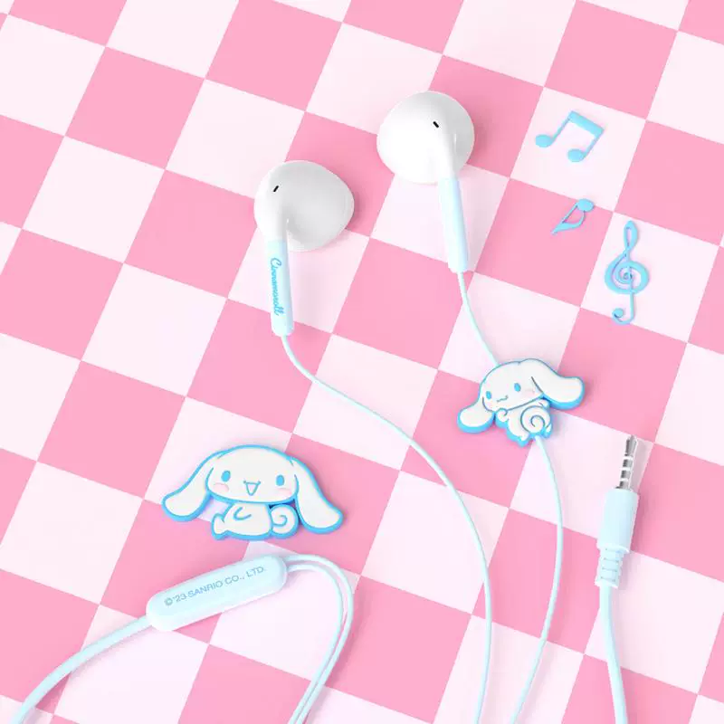 Наушники MINISO H508 Sanrio проводные 3,5 мм, полу-вкладыши с персонажным дизайном