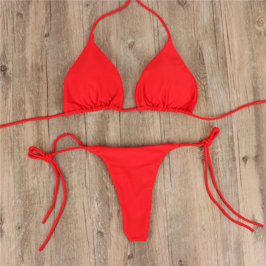 2021 European and American new bikini women's split sexy