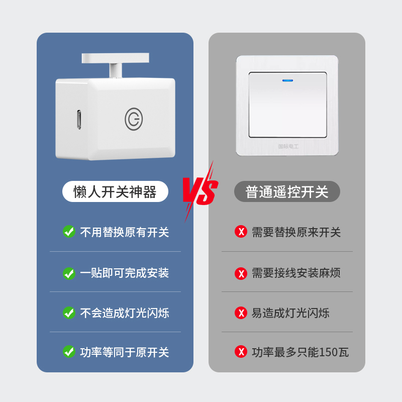 懒人关灯神器免布线无线智能遥控开关手指机器人远程控制器开灯 - 图2