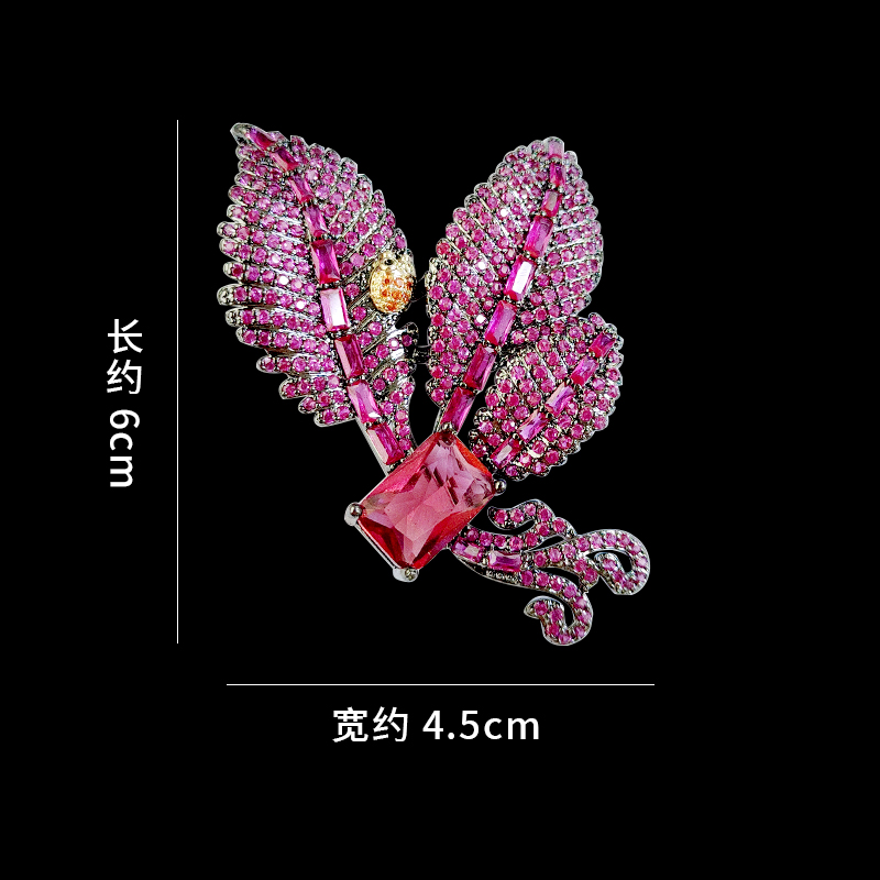 胸针高档女精致叶子胸花轻奢气质小众设计感别针潮西装大衣女配饰