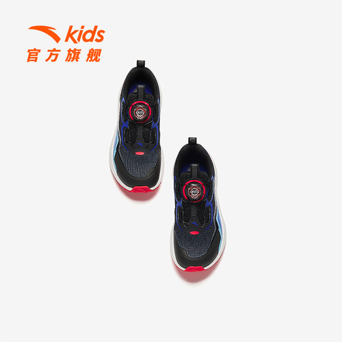 安踏儿童男小童跑鞋2025秋款透气舒适防滑耐磨男孩轻便旋钮运动鞋 - 图1