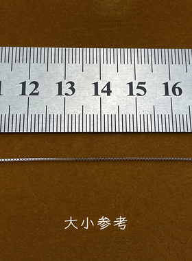 925银盒子链锁骨链可穿小孔珍珠路路通DIY简约裸链素链气质项链女