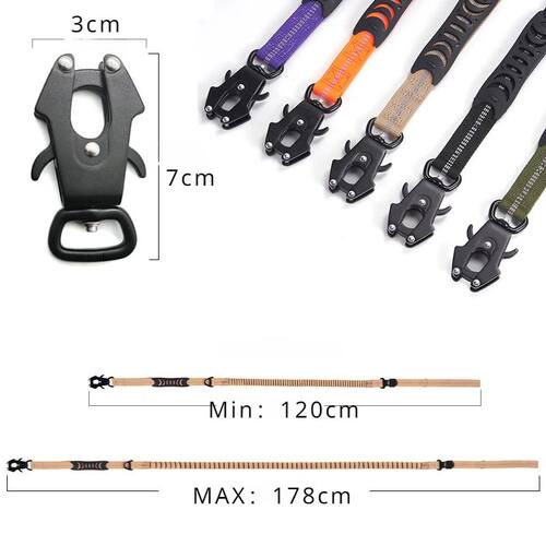 Reflective Shock Absorbing Pet Leashes with Car Seatbelt for - 图3